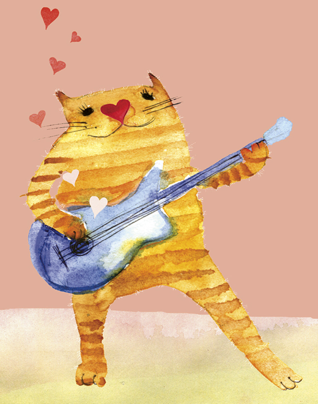Guitar Cat By Studio Masha D'yans
