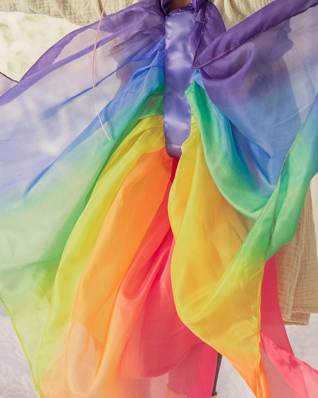 Silk Dress- Up Wings Rainbow