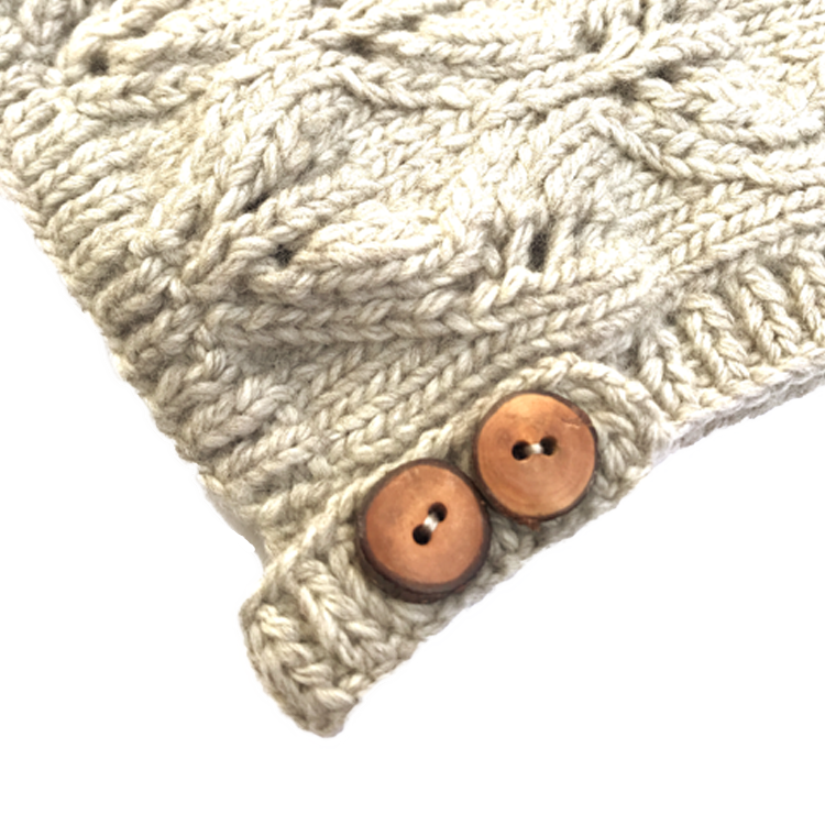 Narwhal Merino Wool Bonnet Detail