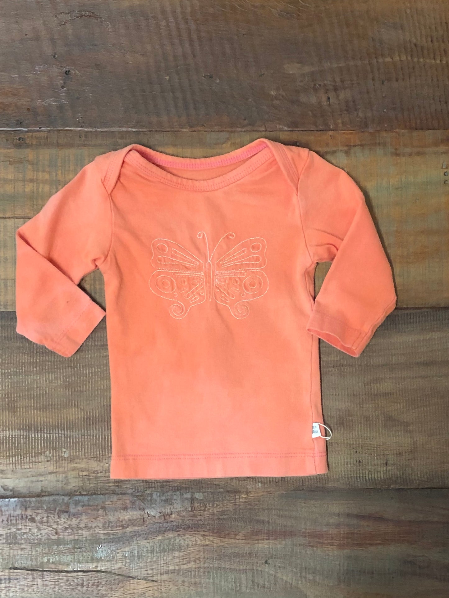Embroidered Butterfly Baby Tee