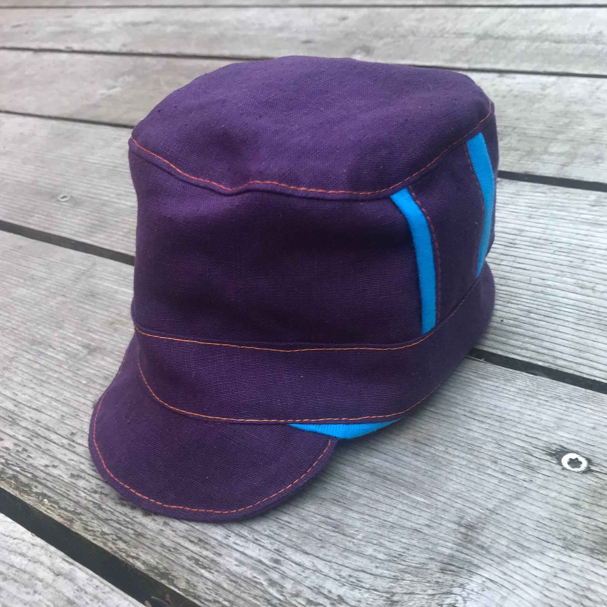 purple organic hemp conductor hat