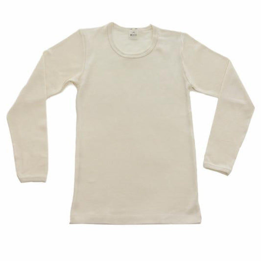 Kids Natural  Wool Silk Long Sleeve Under Shirt Hocosa