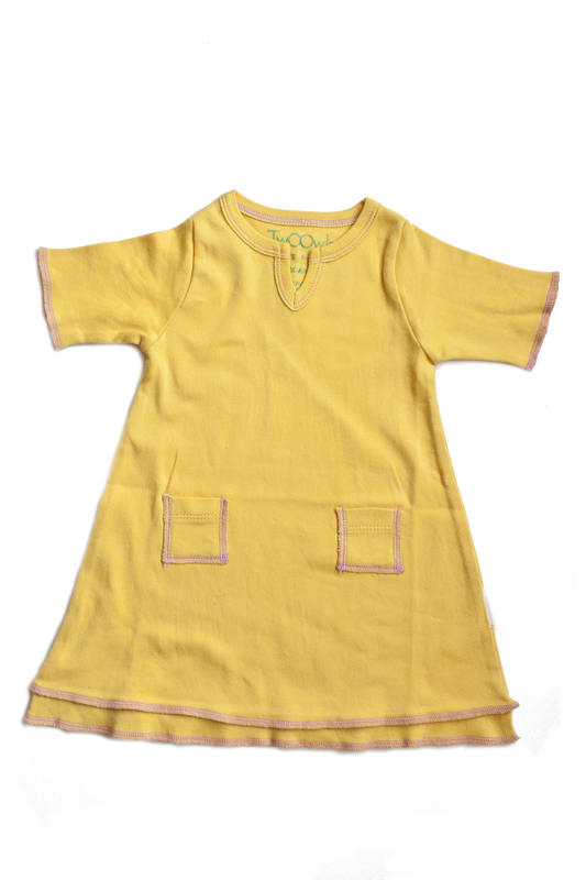 Organic Marigold Baby Tunic Pocket Dress