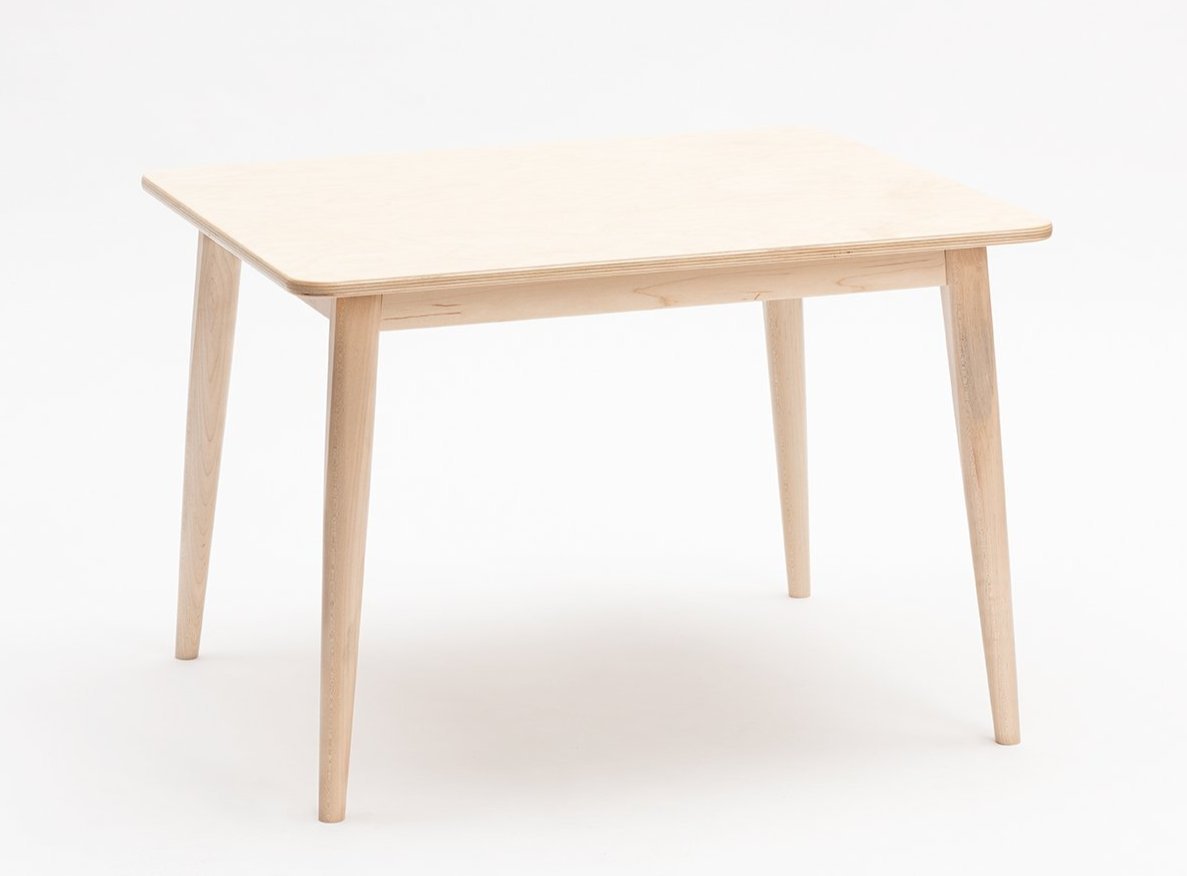 Natural crescent table by Milton and Goose