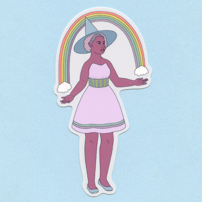 Rainbow Witch Vinyl Sticker