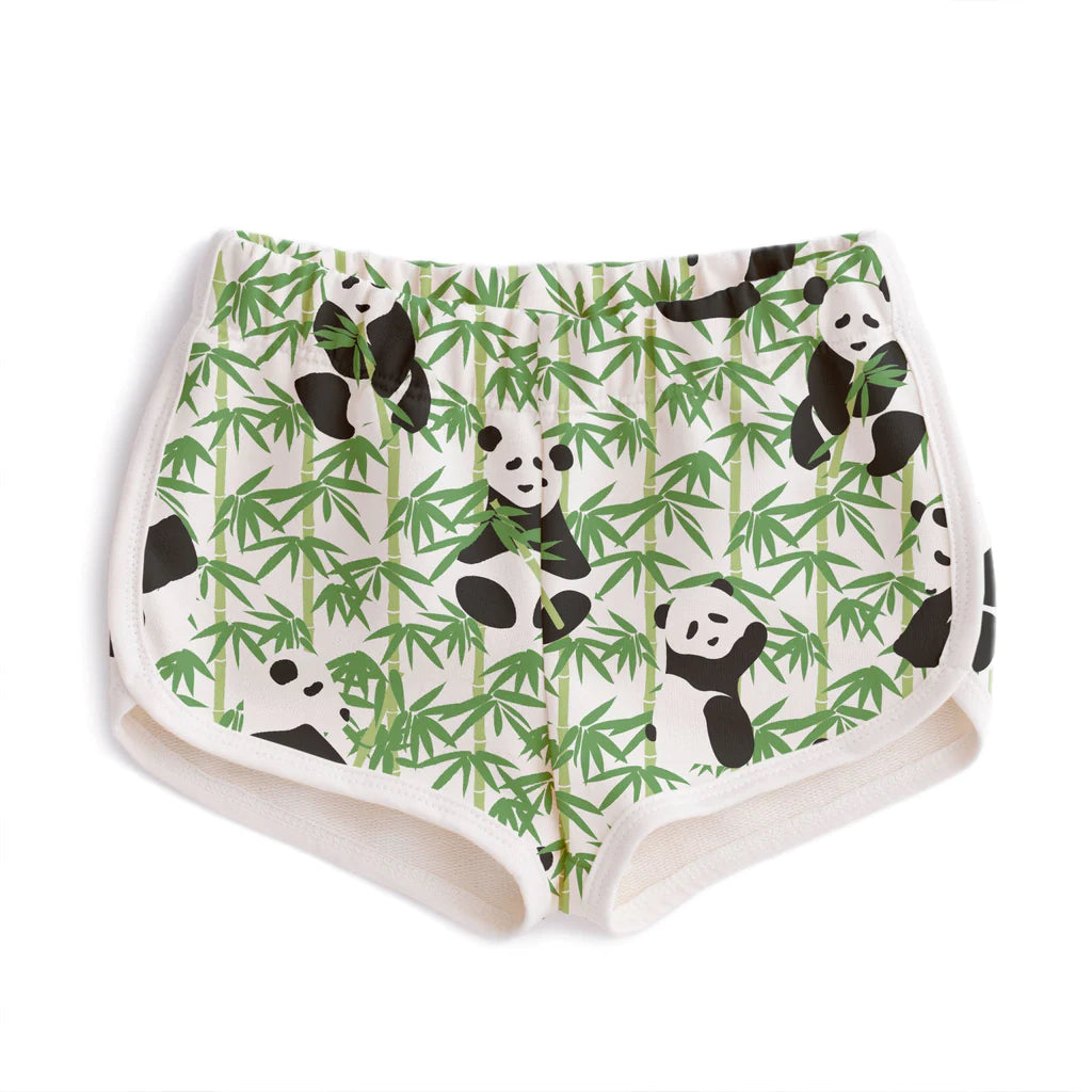 Organic Panda Green Shorts