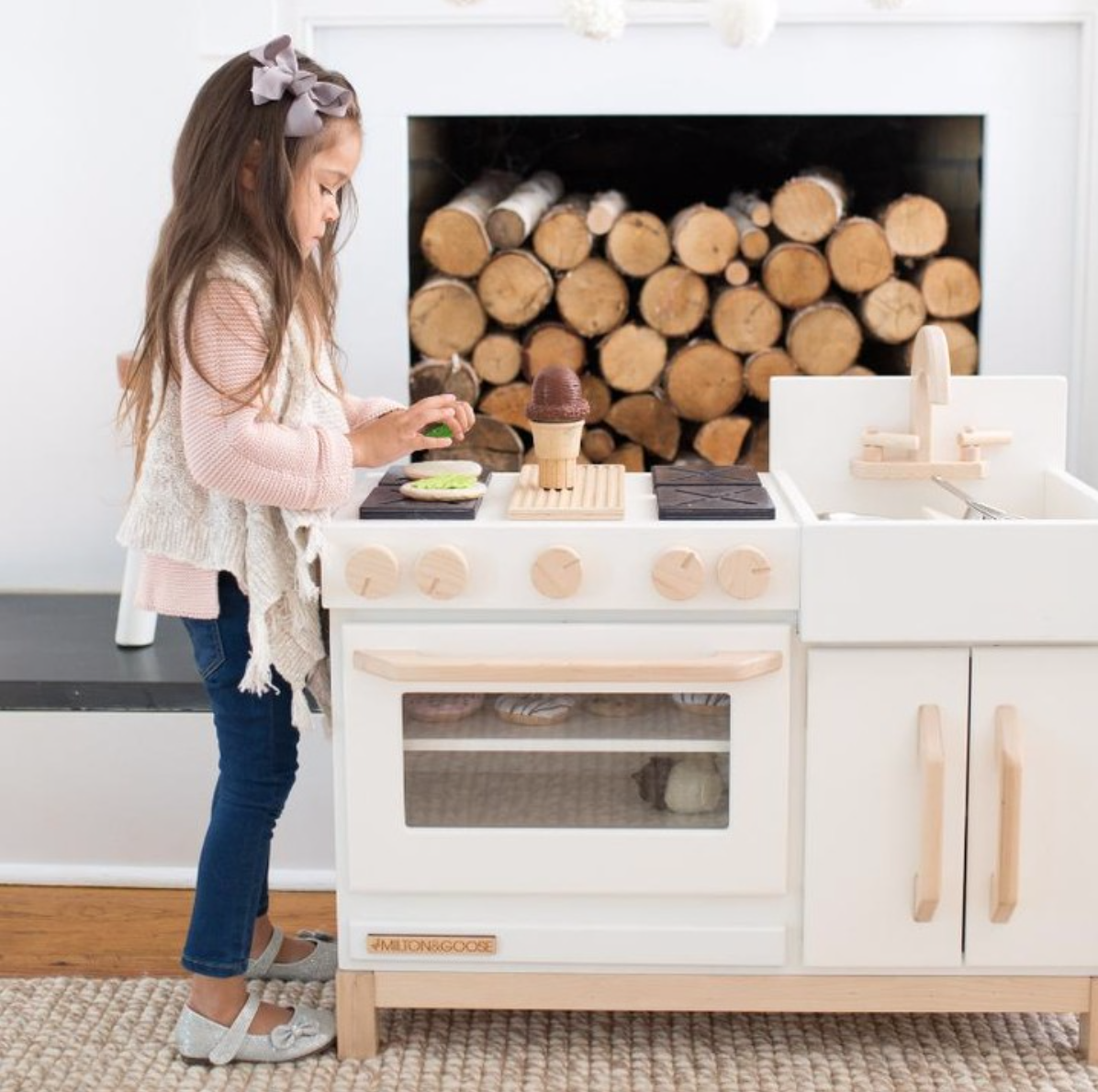 White Essential Kitchen by Milton & Goose in playroom