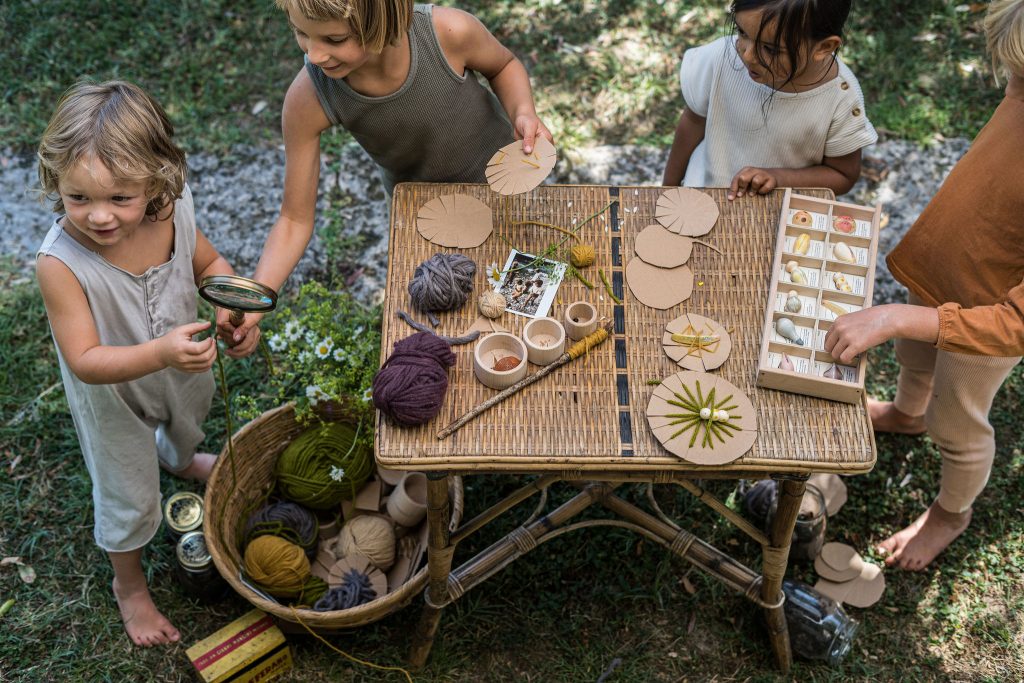 Children playing with Wild set