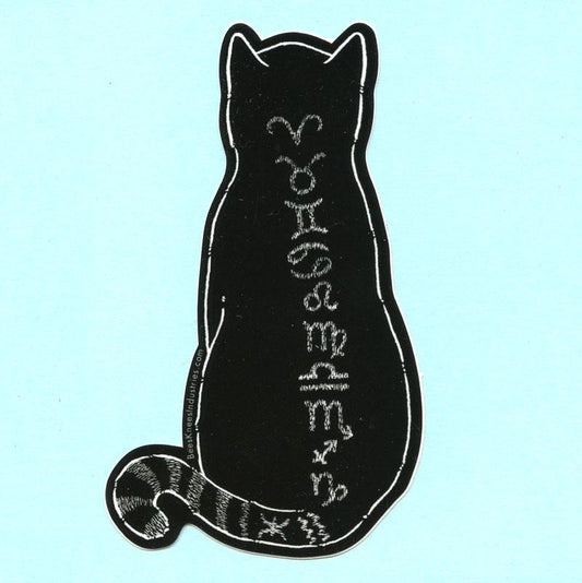 Zodiac cat vinyl sticker
