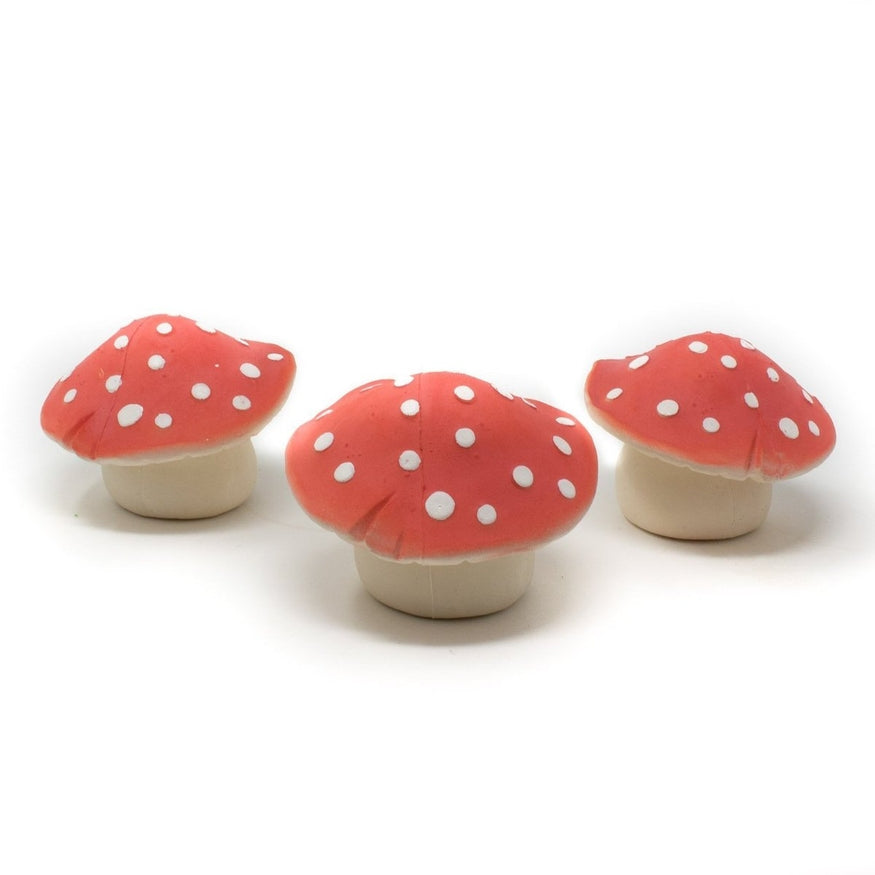 Natural rubber mushrooms set