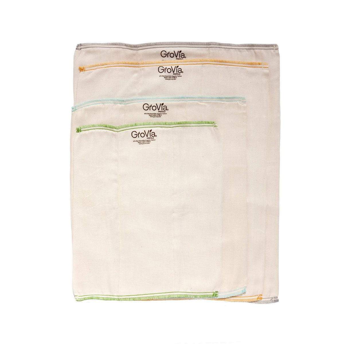 GroVia - Bamboo Prefold Cloth Diapers in a pack of 3