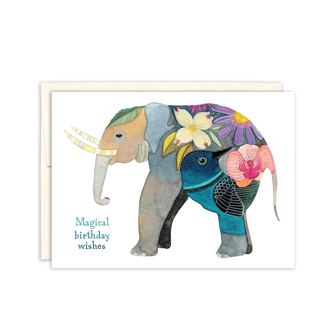 Artistic Elephant Birthday Card
