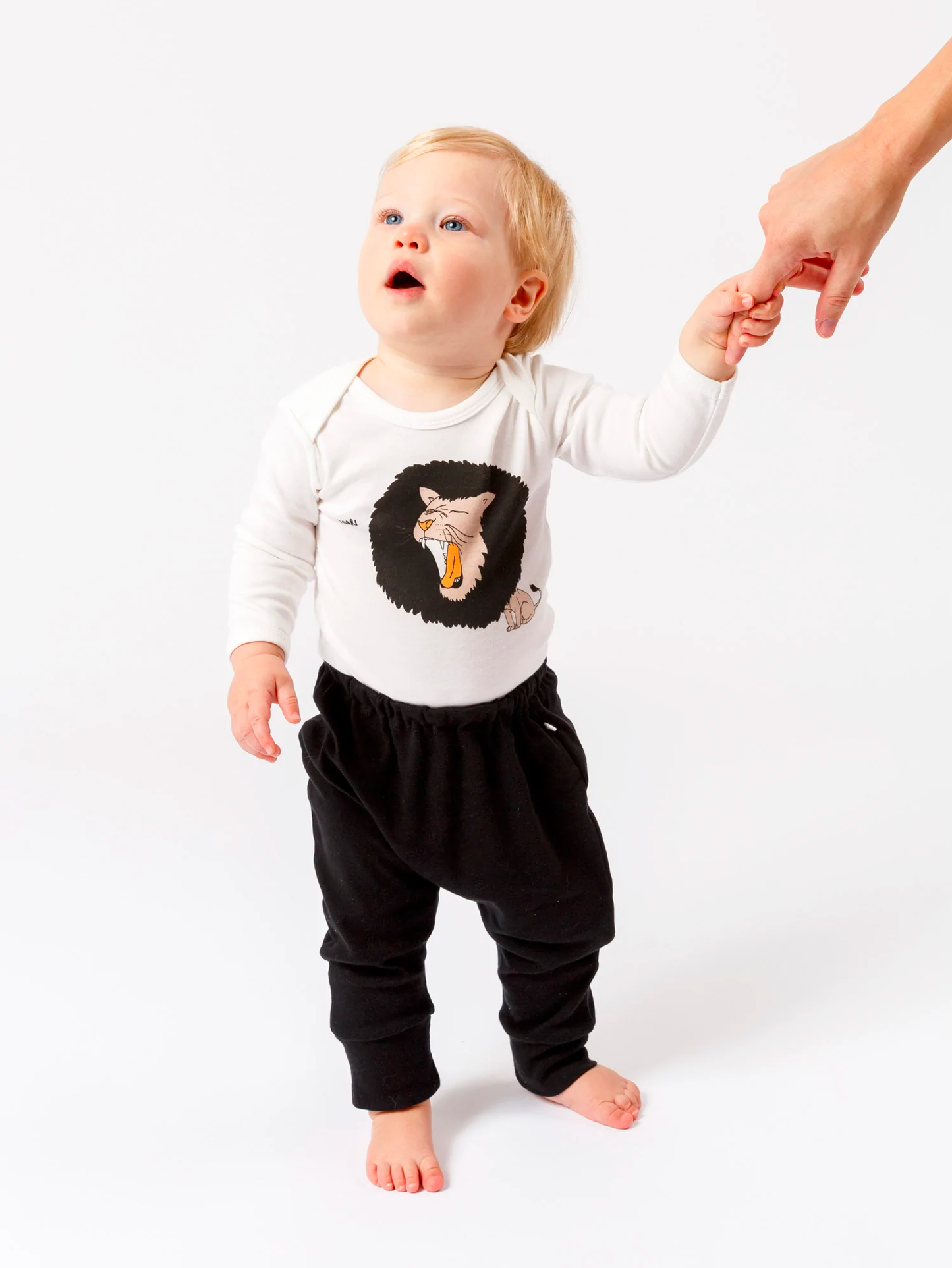 Baby in Under the Nile Harem Pants - Solid Black