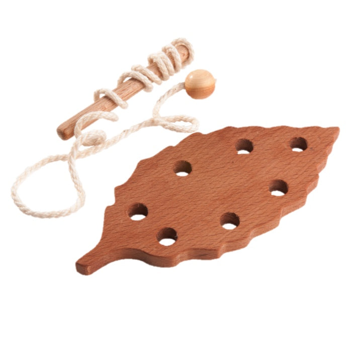 Wooden Lacing Leaves Set - Beech