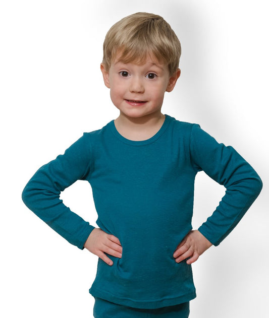 Big Kids Organic Wool-Silk Long-Sleeve Underwear Shirt