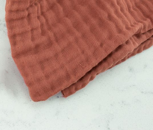 8-Layer Lovey or Burp Cloth in Terracotta