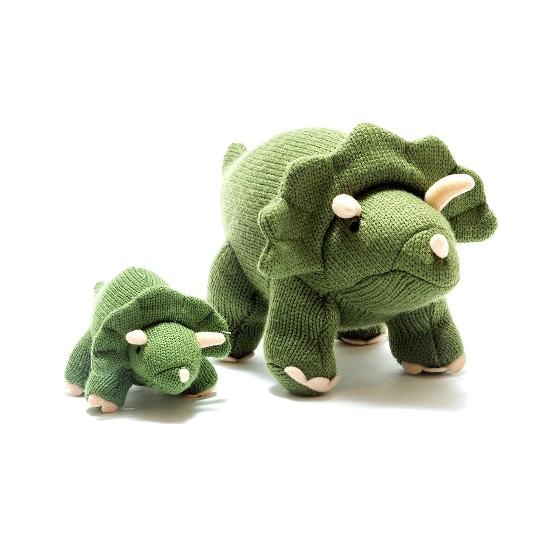 Knitted Green Triceratops