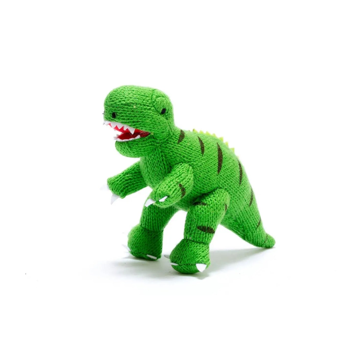 Green t-rex knitted rattle