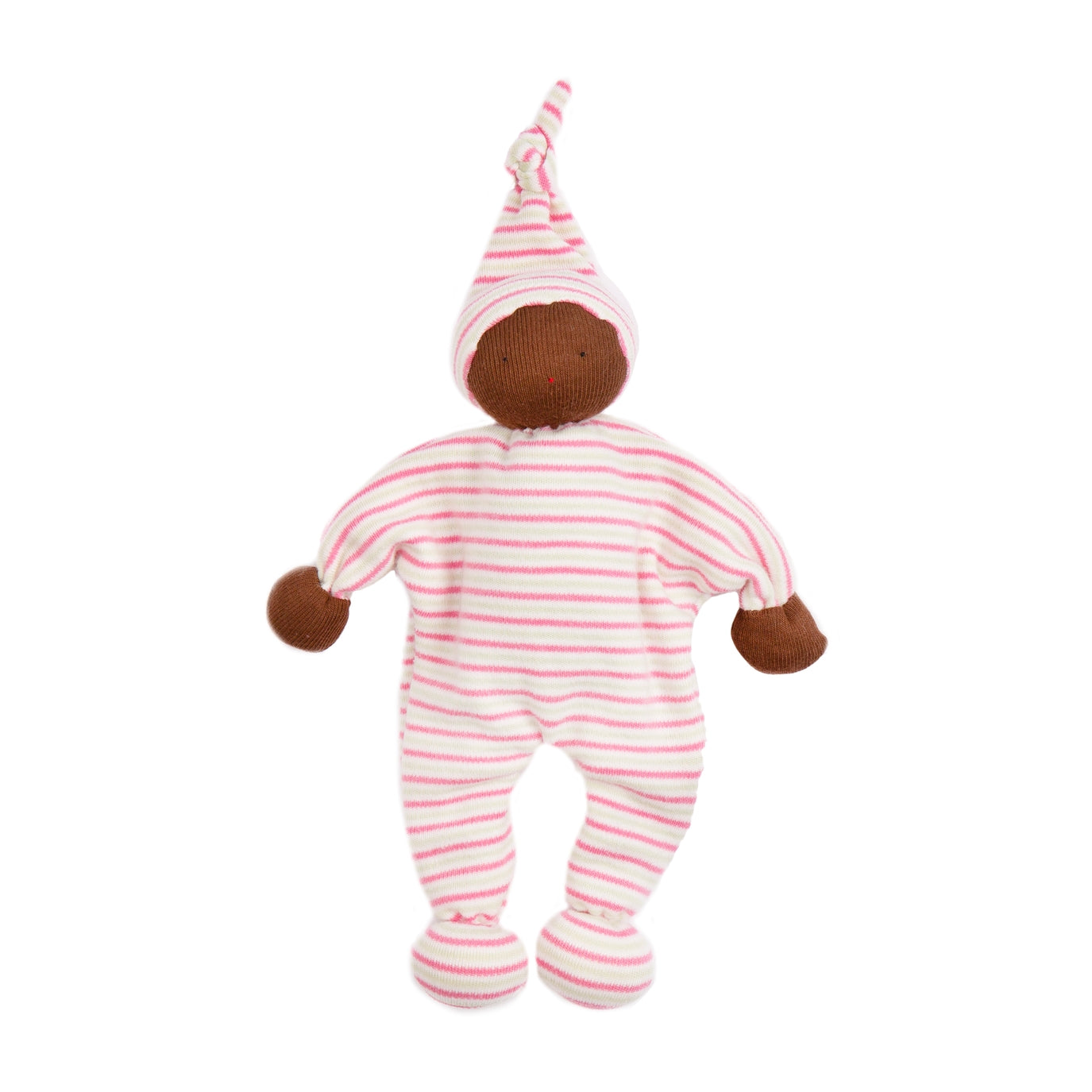 Striped Soft First Doll in pink