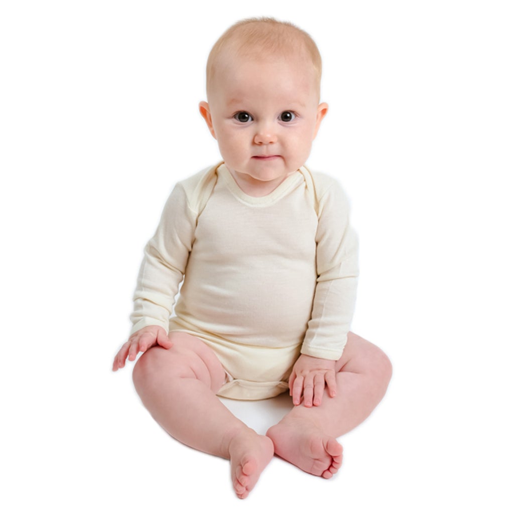Wool Long Sleeve Natural Onesie Natural