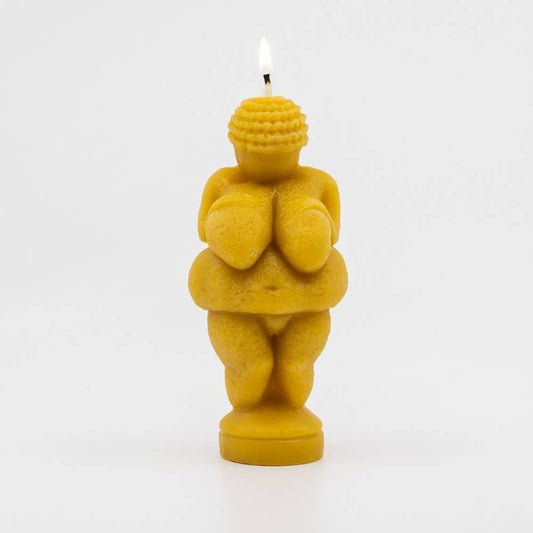 goddess of fertility beeswax candle