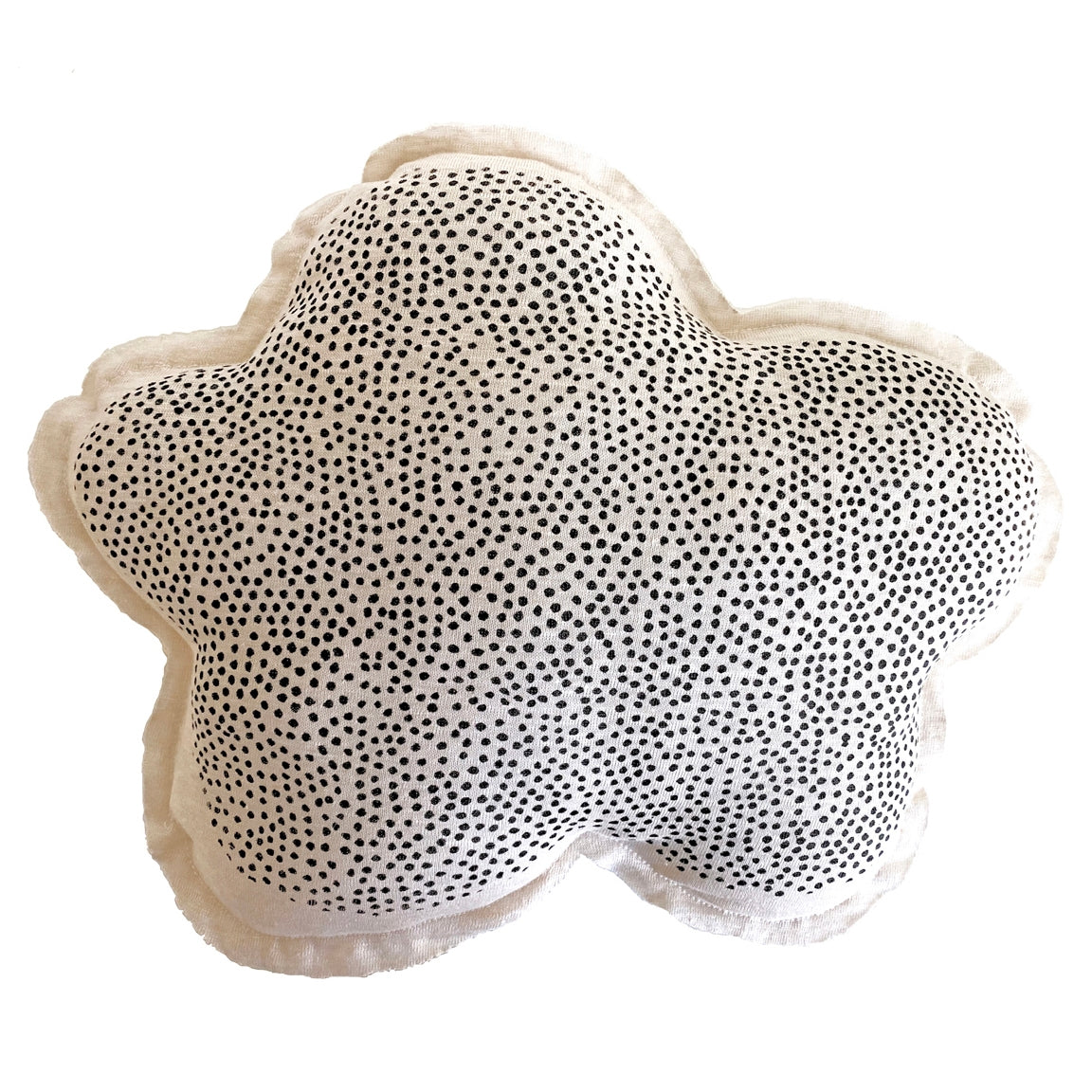 Cloud Shaped Linen Pillow - Speckled Print
