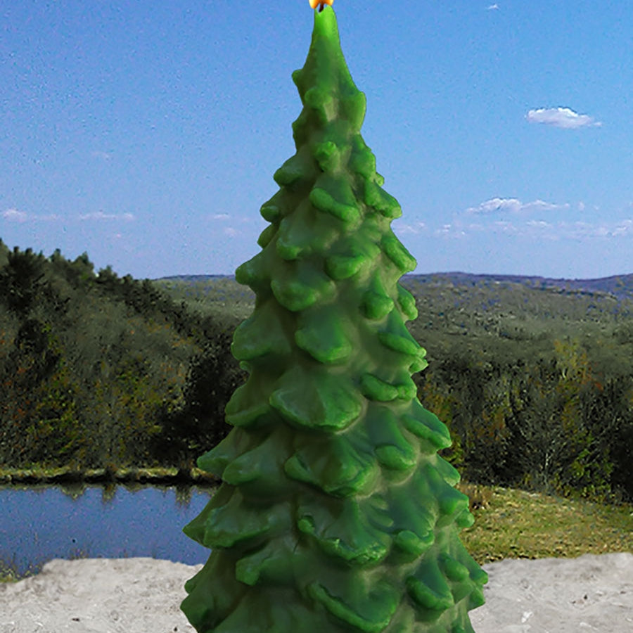 Evergreen Tree Beeswax Candle