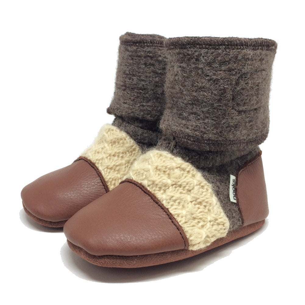Earth Wool Booties by Nooks Design