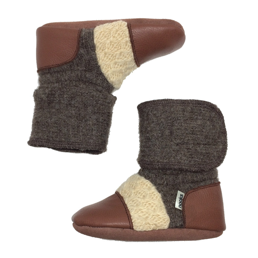 Earth Wool Booties flat