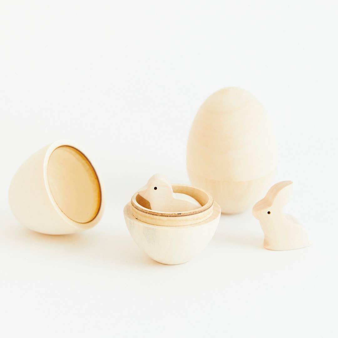 wooden eggs