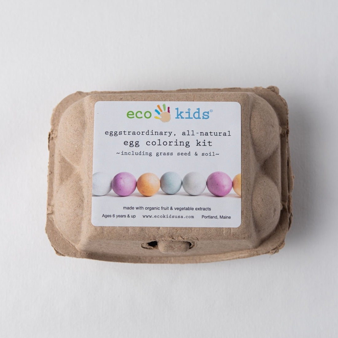 Natural egg coloring kit box