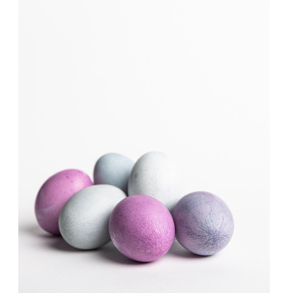 eggs colored with natural coloring kit