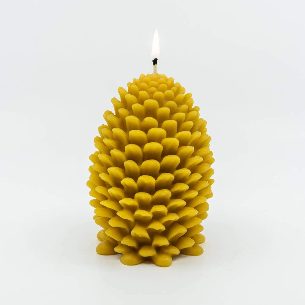 Pinecone Beeswax Candle