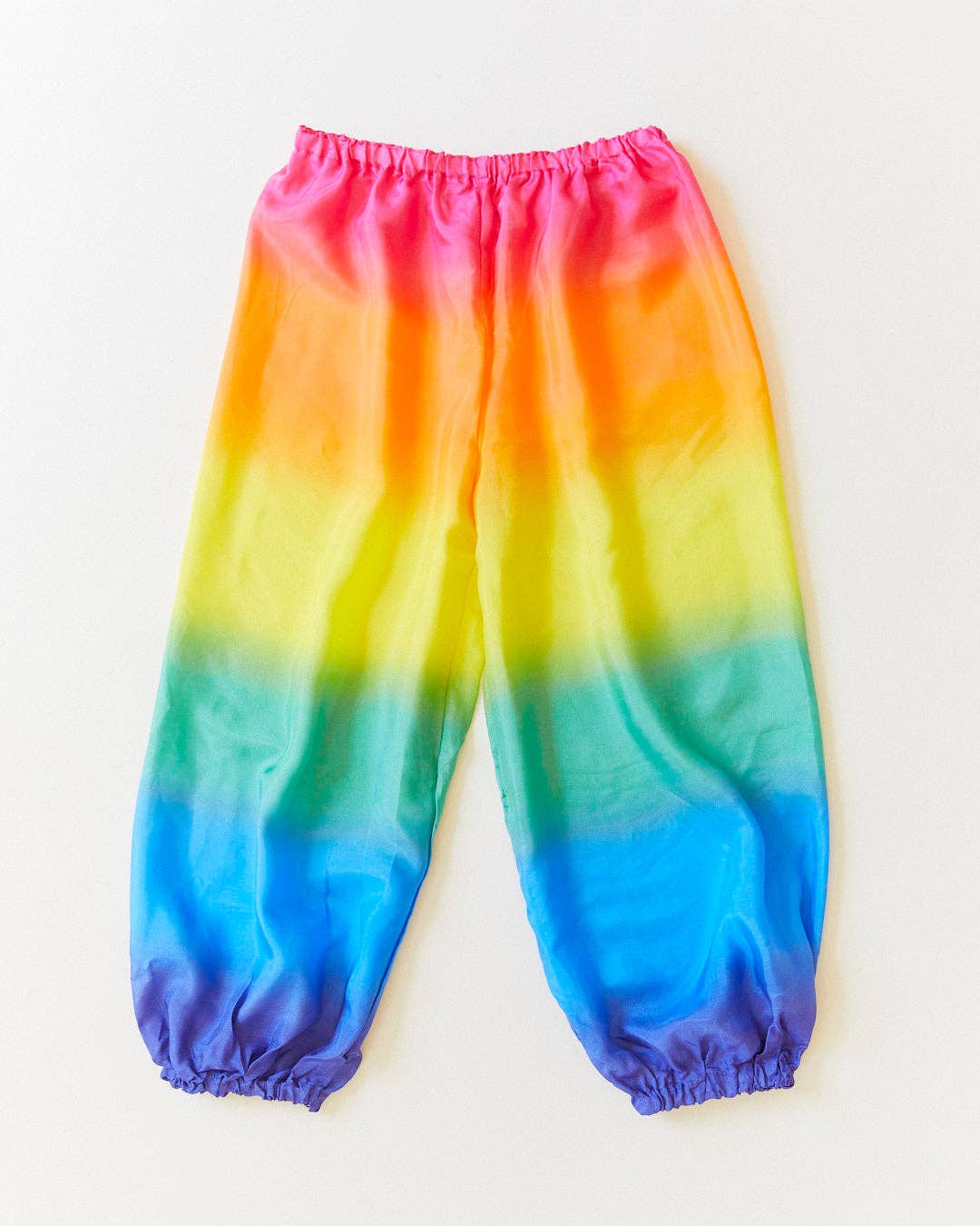 silk pants rainbow