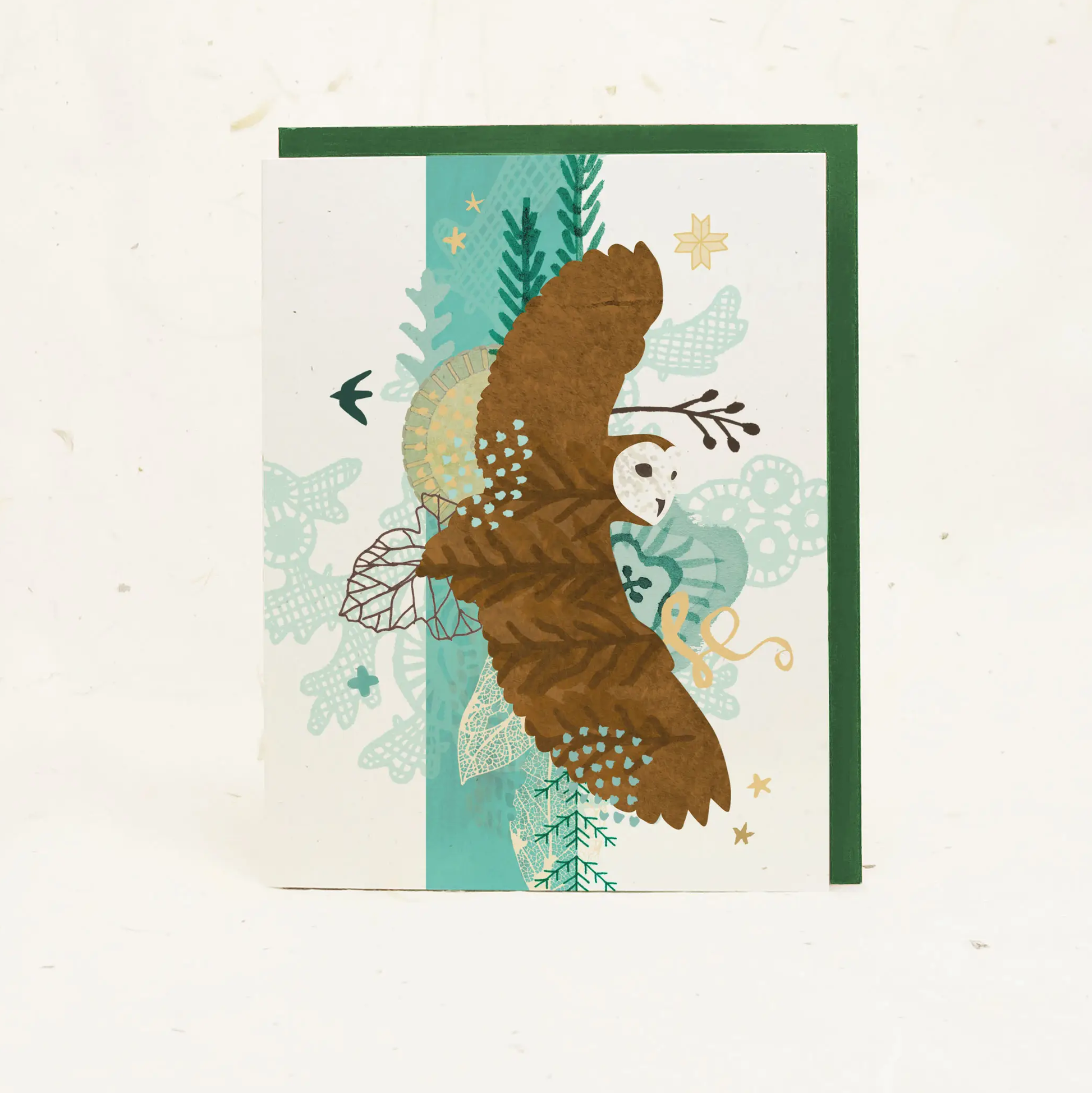 Golden Owl greeting card