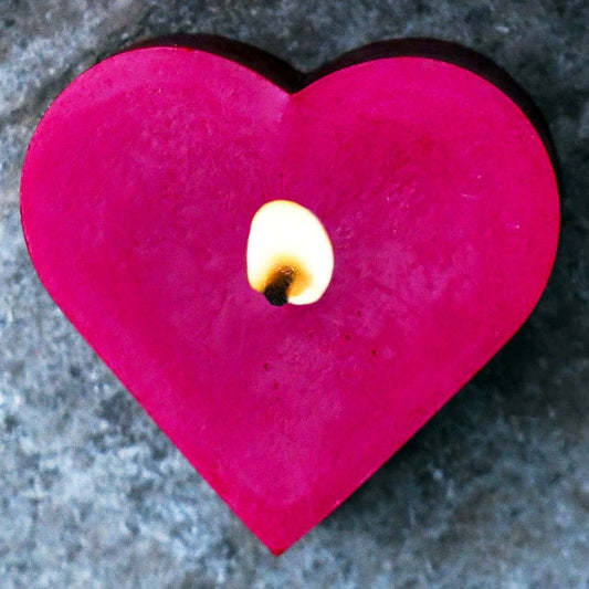 Heart Beeswax Candle