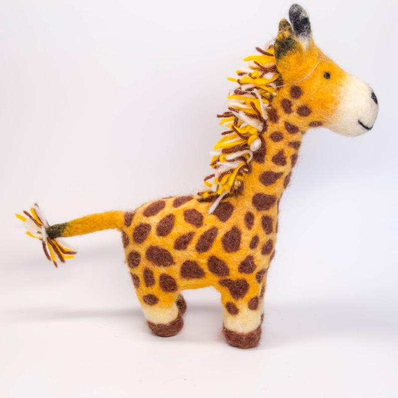 Wool Felt Giraffe Hand Made