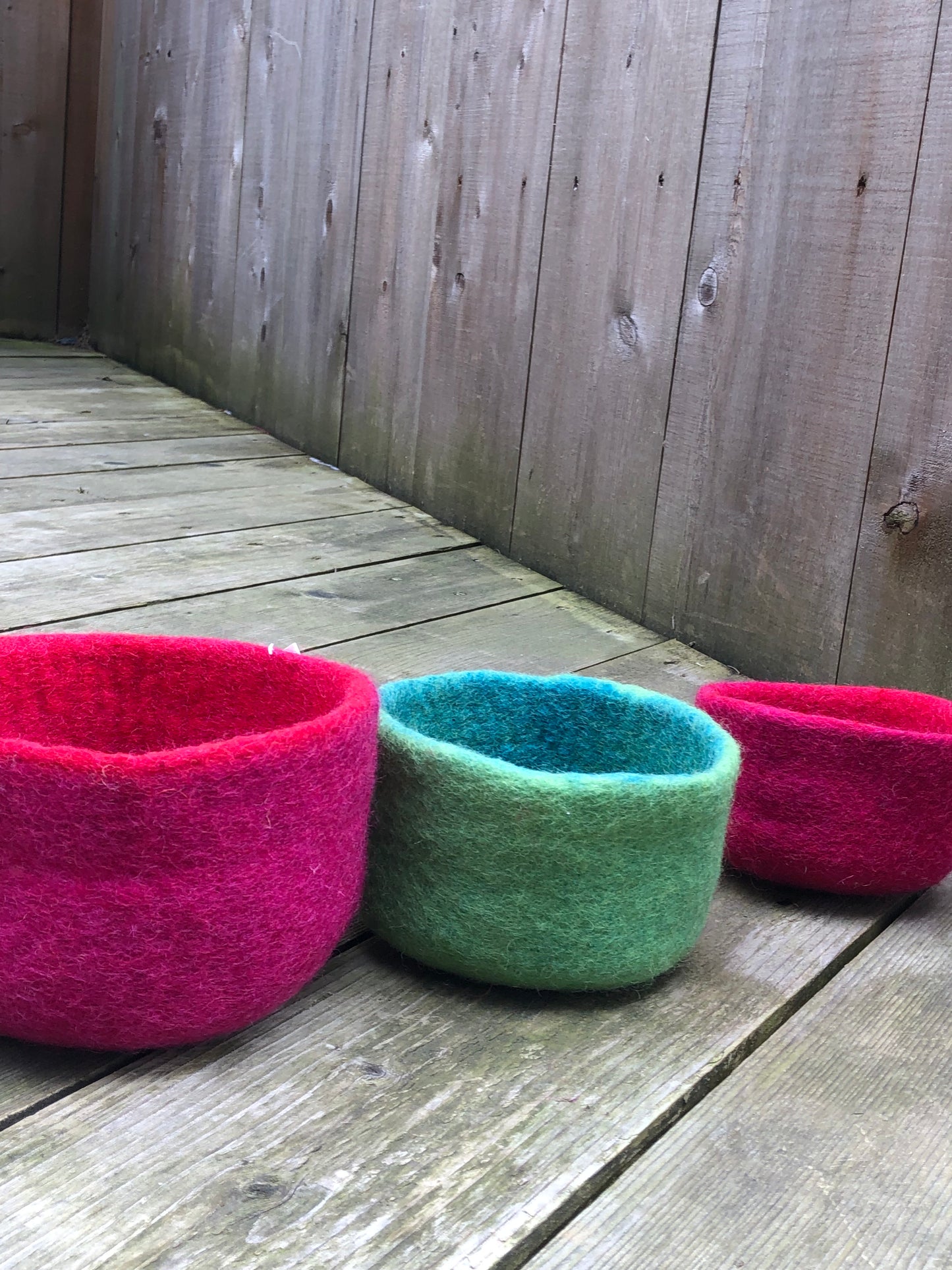 wool felt bowls