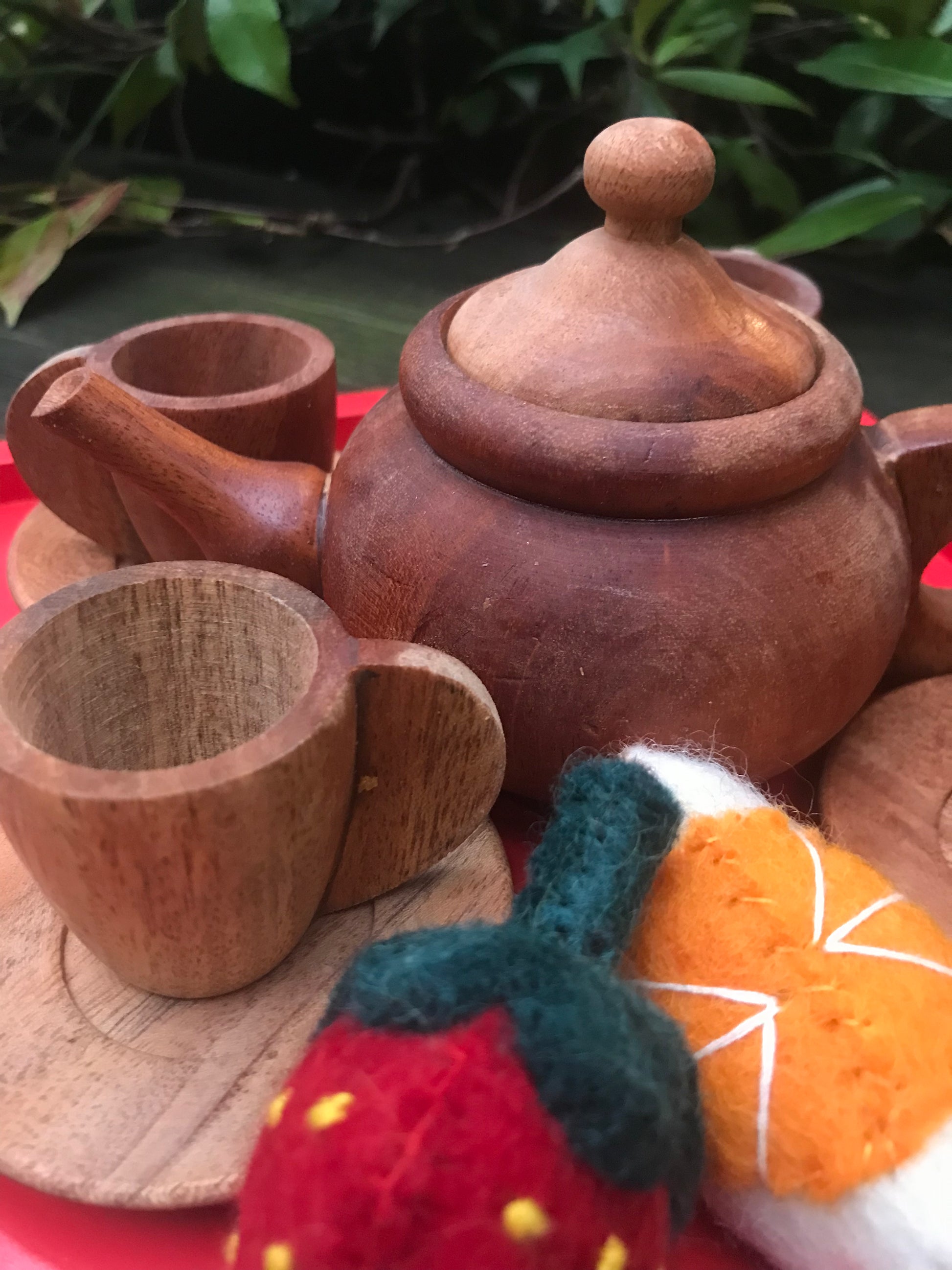Wooden Tea Set