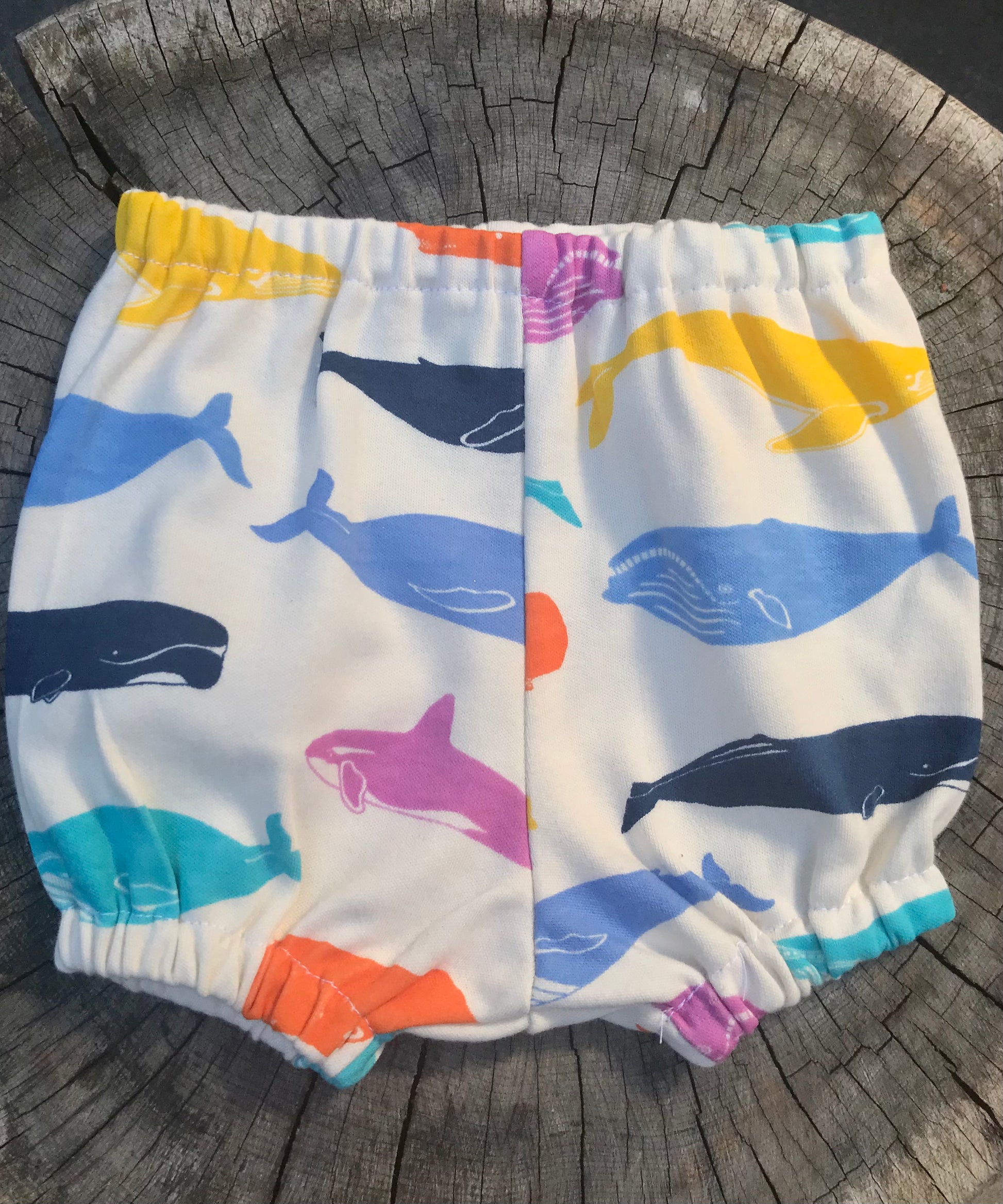 Multicolor Whale Baby Bloomers