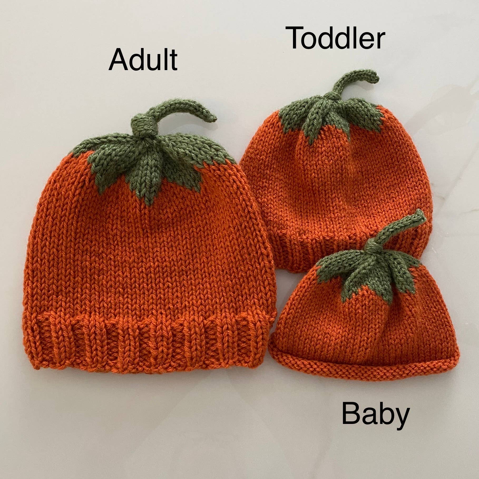 Knitted pumpkin hat