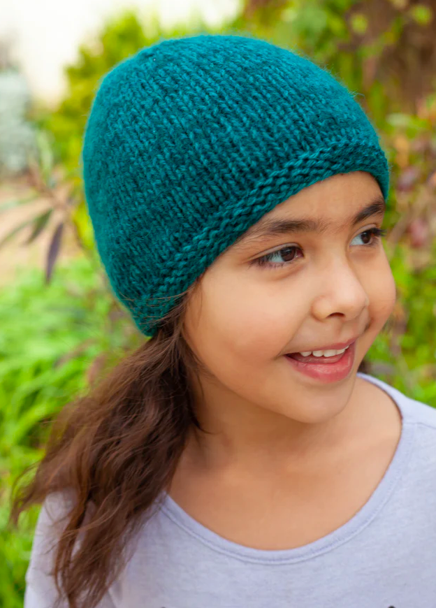 Andes gifts kids blue wool beanie