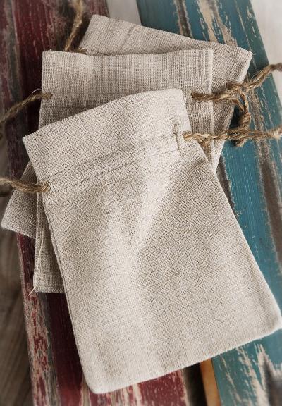 small hemp and twine gift bags