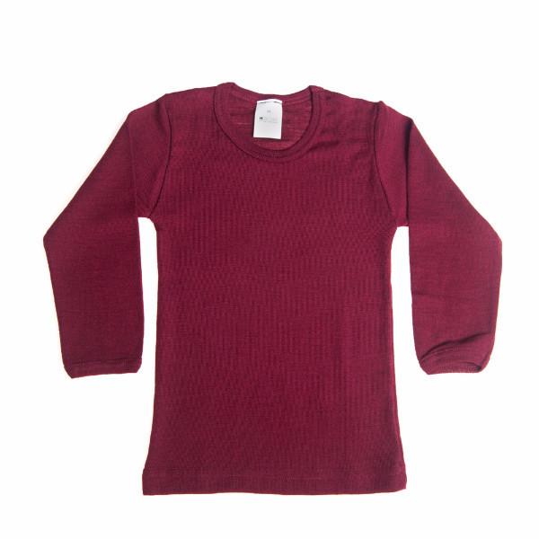 Raspberry Wool Silk Long Sleeve Under Shirt