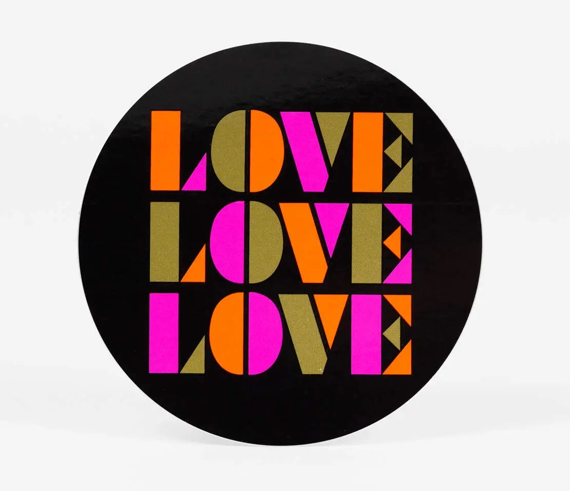 love-love-love-black-sticker by Leigh McKolay