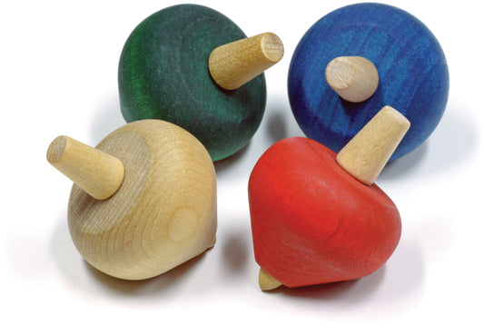 Spinning tops in assorted colors