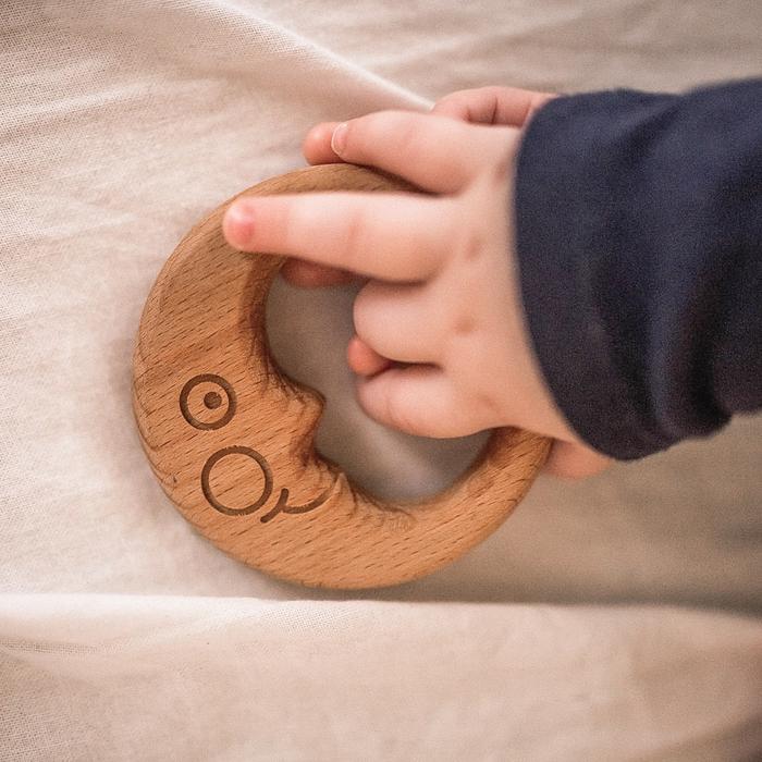 Moon Grasping Toy with baby