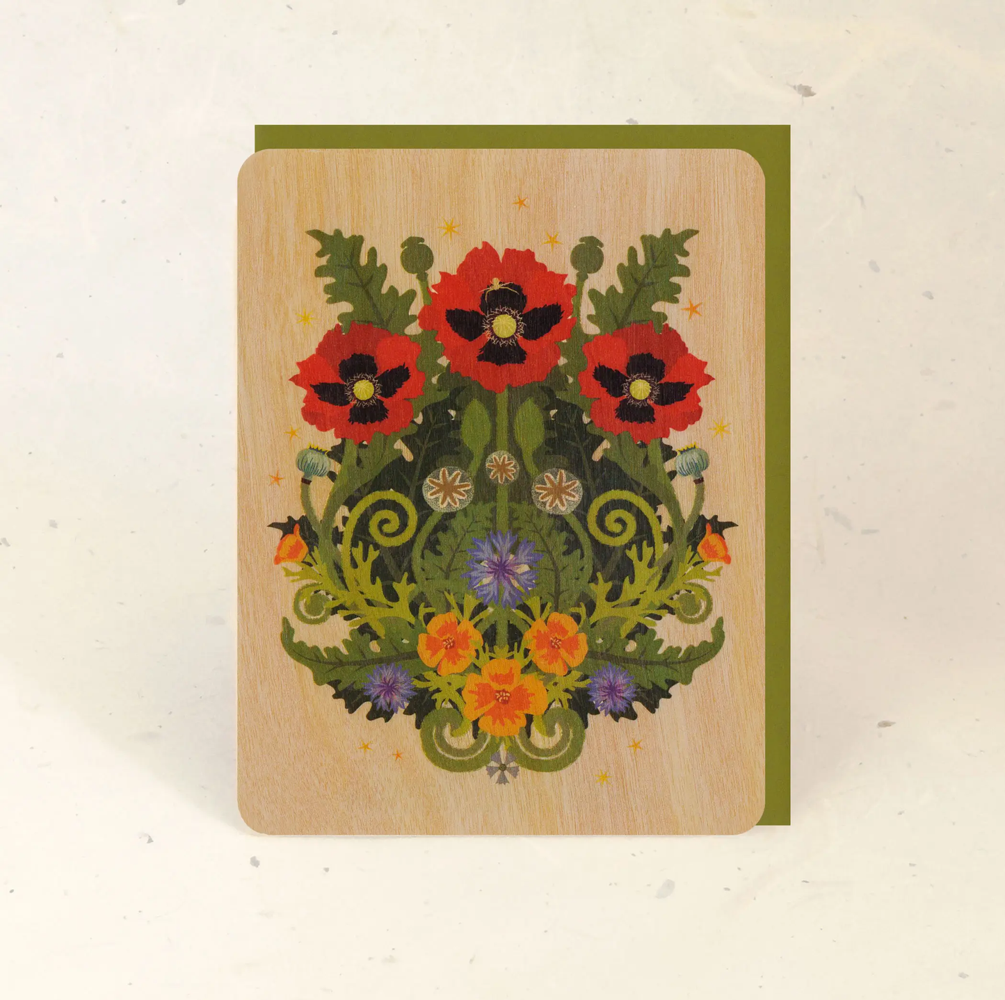 Poppy Wood Greeting Card