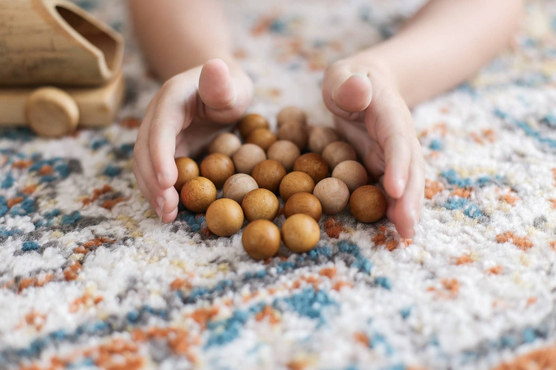 2 Tone Wooden Balls Set of 50