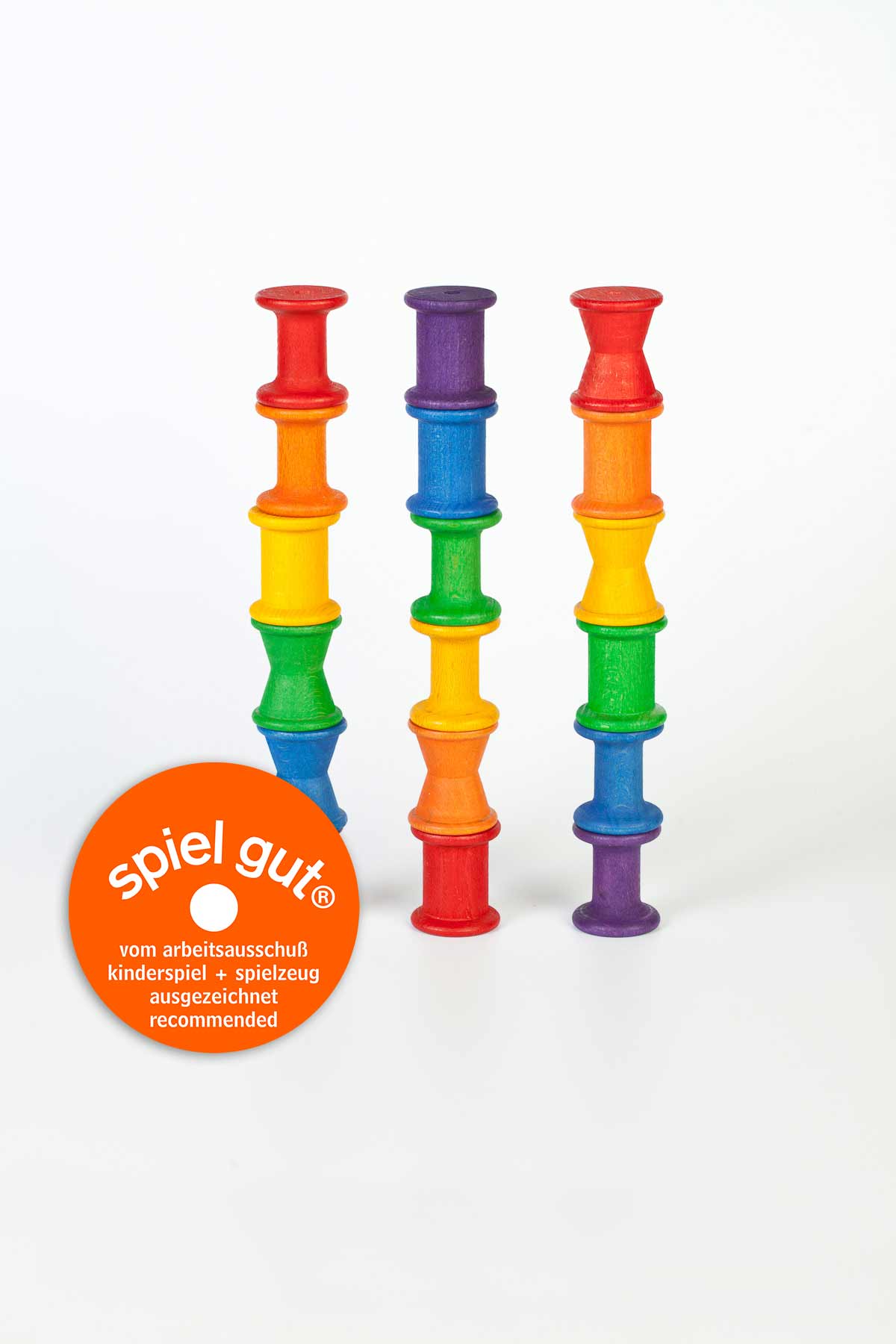 Stacked Rainbow Spools by Grapat